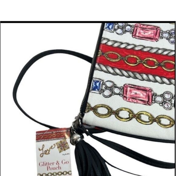 NEW Brighton " Glitter & Go " Limited Edition 2017 Canvas Crossbody Style Purse - Picture 8 of 16